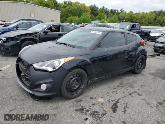 2015 Hyundai Veloster Turbo with VIN KMHTC6AE2FU240326, listed as a Copart auction lot 54400765 with 151,748 mi miles and Salvage title. Bid and sale history available at DreamBid. Image 1.