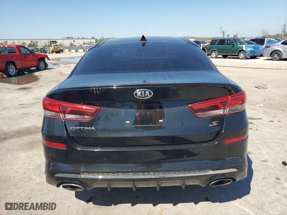2019 Kia Optima S with VIN 5XXGT4L39KG305811, listed as a Copart auction lot 46810545 with 76,547 mi miles and Non Repairable. Bid and sale history available at carsss.com. Image 6.