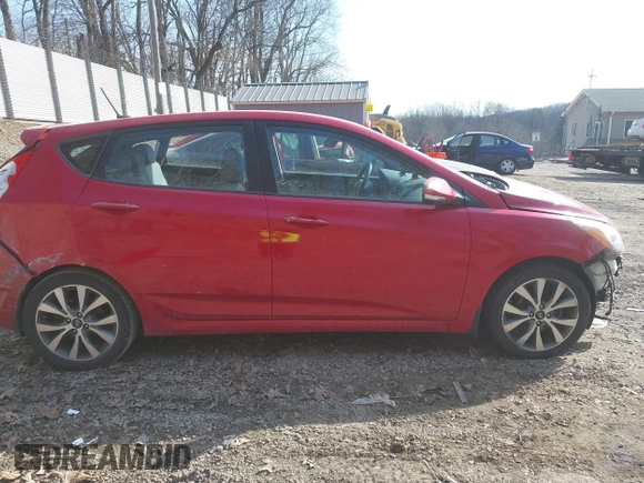 2015 Hyundai Accent Sport with VIN KMHCU5AE5FU200846, listed as a IAAI auction lot 41758805 with 84,987 mi miles. Bid and sale history available at carsss.com. Image 14.