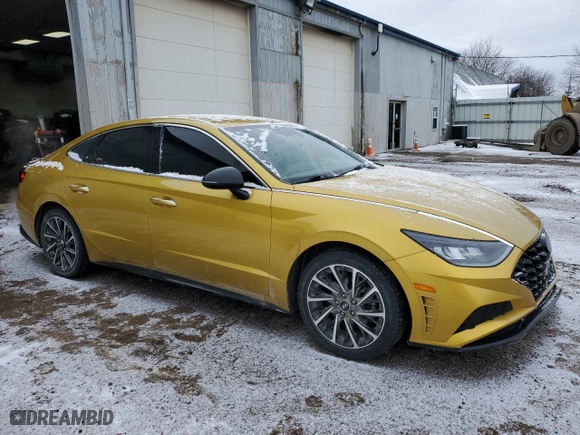 2020 Hyundai Sonata SEL Plus with VIN 5NPEJ4J29LH015663, listed as a Copart auction lot 41431945 with 91,065 mi miles and Non Repairable. Bid and sale history available at carsss.com. Image 4.