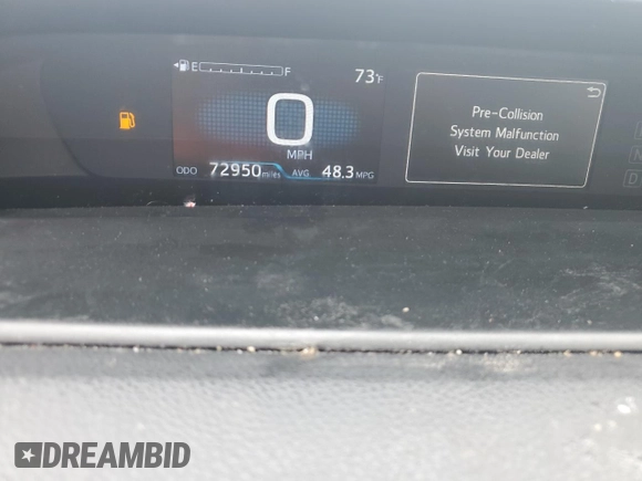 2022 Toyota Prius L Eco z VIN JTDKAMFU7N3160423, wystawiony jako Copart lot #55865935 z przebiegiem 72 950 mil mil oraz Szkoda całkowita • Salvage title. Historia ofert i sprzedaży dostępna na DreamBid. Obrazek 9.