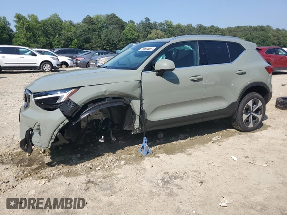 2025 Volvo XC40 Plus Bright Theme with VIN YV4L12UE9S2601455, listed as a Copart auction lot 60730115 with 1,344 mi miles and Non repairable. Bid and sale history available at DreamBid. Image 1.