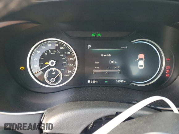 2023 Genesis G70 2.0T with VIN KMTG34TAXPU129319, listed as a Copart auction lot 73239224 with 18,785 mi miles and Non Repairable. Bid and sale history available at DreamBid. Image 9.