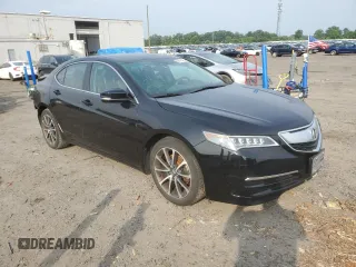 2015 Acura TLX Technology with VIN 19UUB2F50FA017332, listed as a Copart auction lot 60505425 with 108,617 mi miles and Salvage title. Bid and sale history available at DreamBid. Image 4.