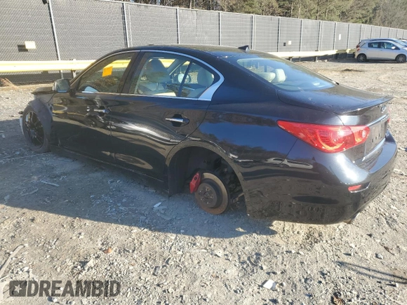 2017 Infiniti Q50 Red Sport 400 with VIN JN1FV7AP9HM851270, listed as a Copart auction lot 82012944 with 132,260 mi miles and Salvage title. Bid and sale history available at DreamBid. Image 2.