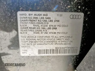 2023 Audi Q5 S line Premium Plus с VIN WA1EAAFY3P2060174, выставлен на аукционе Copart как лот 61779115 с пробегом 53 520 миль миль и Списание • Salvage title. История ставок и продаж доступна на DreamBid. Изображение 14.
