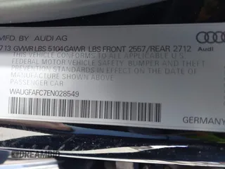 2014 Audi A6 2.0T Premium Plus with VIN WAUGFAFC7EN028549, listed as a IAAI auction lot 41948470 with 141,557 mi miles. Bid and sale history available at carsss.com. Image 9.