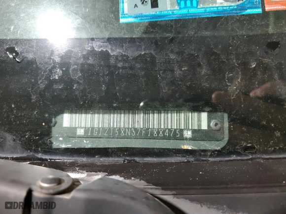2007 Chevrolet Malibu LT w/2LT with VIN 1G1ZT58N37F188475, listed as a Copart auction lot 50409005 with 174,366 mi miles and Salvage Title. Bid and sale history available at carsss.com. Image 12.