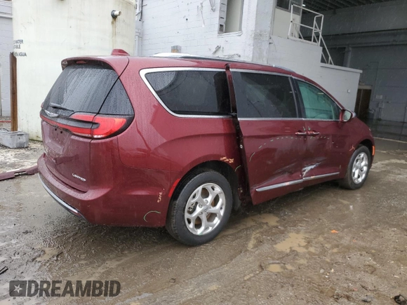 2021 Chrysler Pacifica Limited z VIN 2C4RC3GG5MR553967, wystawiony jako Copart lot #58008075 z przebiegiem 81 975 mil mil oraz Szkoda całkowita • Salvage title. Historia ofert i sprzedaży dostępna na DreamBid. Obrazek 3.