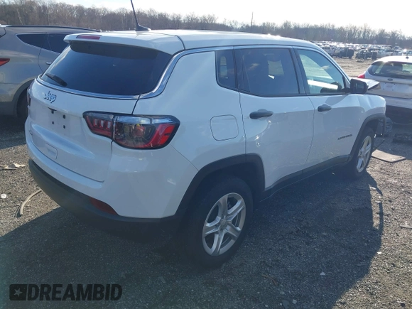 2023 Jeep Compass Sport z VIN 3C4NJDANXPT546354, wystawiony jako IAAI lot #41220246 z przebiegiem 32 506 mil mil oraz . Historia ofert i sprzedaży dostępna na DreamBid. Obrazek 4.