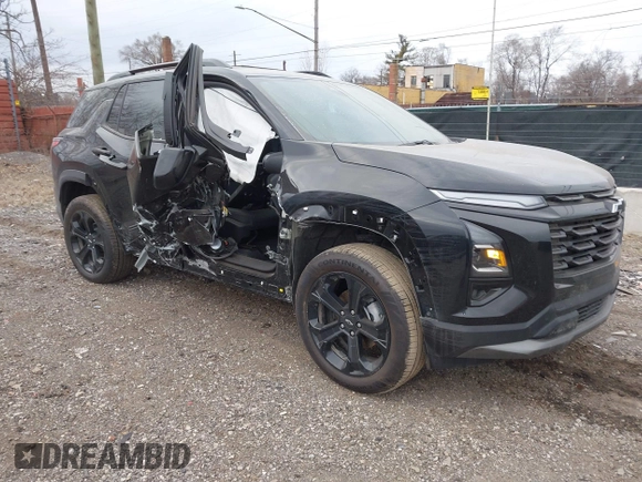 2025 Chevrolet Equinox AWD LT with VIN 3GNAXPEG9SL160521, listed as a IAAI auction lot 41287850 with 2,554 mi miles. Bid and sale history available at carsss.com. Image 1.