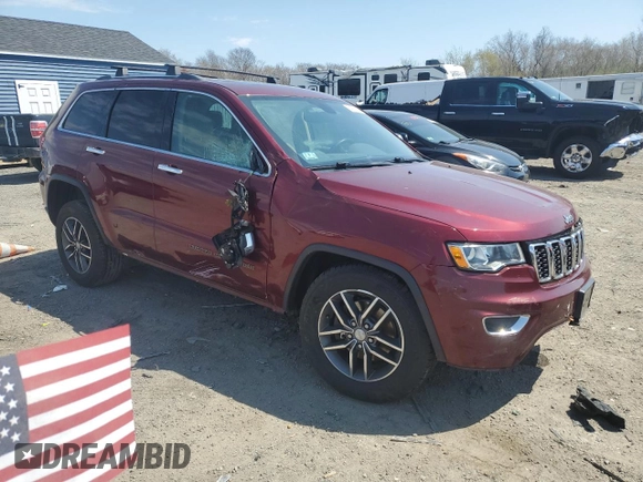 2018 Jeep Grand Cherokee Limited with VIN 1C4RJFBG1JC238506, listed as a Copart auction lot 54502015 with 88,738 mi miles and Salvage title. Bid and sale history available at DreamBid. Image 4.