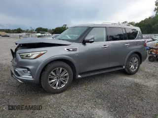2020 Infiniti QX80 Luxe z VIN JN8AZ2NFXL9703984, wystawiony jako Copart lot #57823885 z przebiegiem 96 356 mil mil oraz Nie do naprawy • Non repairable. Historia ofert i sprzedaży dostępna na DreamBid. Obrazek 1.