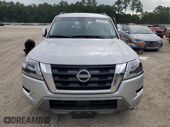 2022 Nissan Armada SV with VIN JN8AY2AC2N9160874, listed as a Copart auction lot 60125774 with 50,923 mi miles and Salvage Title. Bid and sale history available at carsss.com. Image 5.