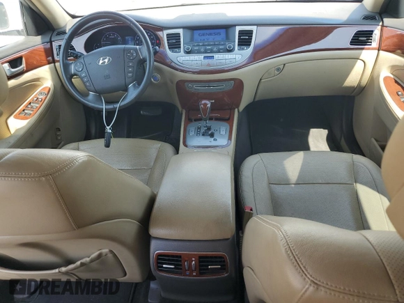 2013 Hyundai Genesis 3.8L with VIN KMHGC4DDXDU257851, listed as a Copart auction lot 59491725 with 95,844 mi miles and Salvage title. Bid and sale history available at DreamBid. Image 8.