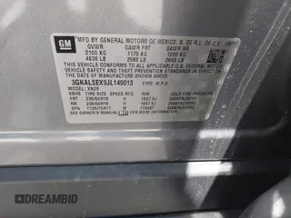 2018 GMC Terrain Denali with VIN 3GKALSEX9JL149013, listed as a IAAI auction lot 42079007 with 147,973 mi miles and . Bid and sale history available at DreamBid. Image 9.