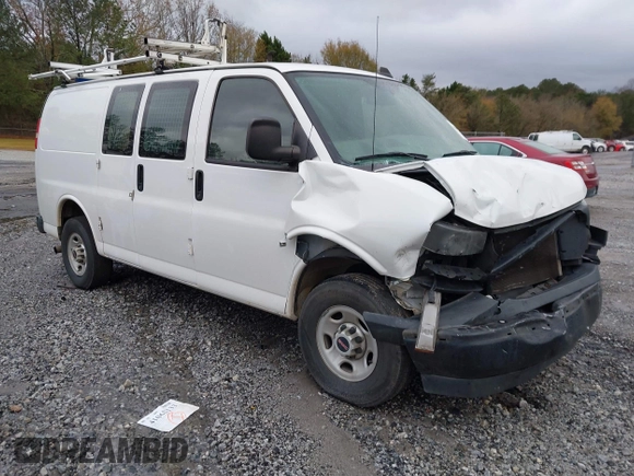 2018 GMC Savana Cargo with VIN 1GTW7AFP0J1313397, listed as a IAAI auction lot 41057578 with 147,304 mi miles and . Bid and sale history available at DreamBid. Image 1.