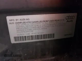 2004 Audi A4 1.8T with VIN WAULC68E14A079165, listed as a Copart auction lot 66711124 with 146,838 mi miles and Clean Title. Bid and sale history available at carsss.com. Image 12.