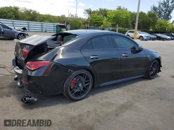2021 Mercedes-Benz CLA 45 AMG with VIN W1K5J5DB2MN162304, listed as a Copart auction lot 57717765 with 36,101 mi miles and Salvage title. Bid and sale history available at DreamBid. Image 3.