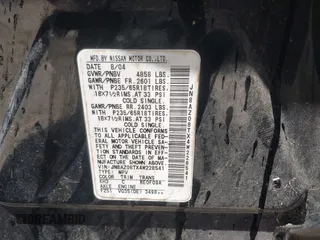 2004 Nissan Murano SL z VIN JN8AZ08TX4W228541, wystawiony jako IAAI lot #41980802 z przebiegiem 173 525 mil mil oraz . Historia ofert i sprzedaży dostępna na DreamBid. Obrazek 9.