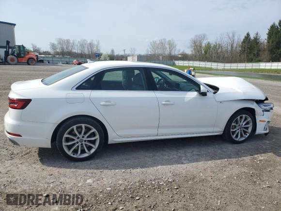 2019 Audi A4 Premium Plus with VIN WAUENAF42KN012127, listed as a Copart auction lot 54687105 with 68,245 mi miles and Salvage Title. Bid and sale history available at carsss.com. Image 3.