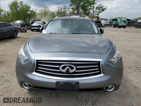 2016 Infiniti QX70 with VIN JN8CS1MW0GM752462, listed as a Copart auction lot 54750195 with 116,294 mi miles and Salvage title. Bid and sale history available at DreamBid. Image 5.