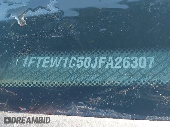 2018 Ford F-150 XL with VIN 1FTEW1C50JFA26307, listed as a IAAI auction lot 41091268 with 129,012 mi miles and . Bid and sale history available at DreamBid. Image 9.