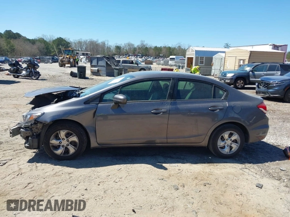 2015 Honda Civic Sedan LX with VIN 19XFB2F57FE030308, listed as a IAAI auction lot 41858216 with 190,293 mi miles. Bid and sale history available at carsss.com. Image 14.