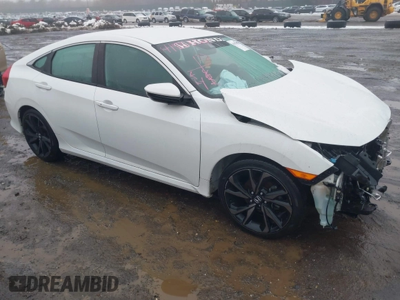 2020 Honda Civic Sedan Sport with VIN 19XFC2F83LE215734, listed as a IAAI auction lot 41553147 with 31,337 mi miles. Bid and sale history available at carsss.com. Image 1.