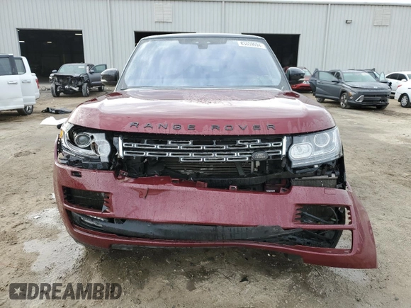 2017 Land Rover Range Rover with VIN SALGS5FE5HA322897, listed as a Copart auction lot 83859694 with 82,675 mi miles and Salvage title. Bid and sale history available at DreamBid. Image 5.