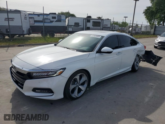 2019 Honda Accord Touring with VIN 1HGCV2F98KA036100, listed as a Copart auction lot 53405685 with 67,744 mi miles and Salvage title. Bid and sale history available at DreamBid. Image 1.