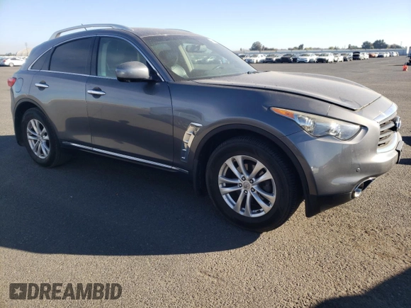 2013 Infiniti FX with VIN JN8CS1MU9DM141789, listed as a Copart auction lot 75931563 with 159,869 mi miles and Salvage title. Bid and sale history available at DreamBid. Image 4.