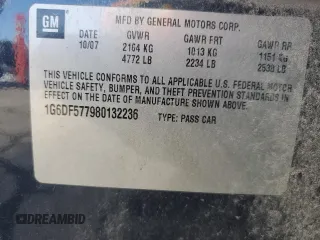 2008 Cadillac CTS RWD z VIN 1G6DF577980132236, wystawiony jako Copart lot #58308355 z przebiegiem 261 530 mil mil oraz Szkoda całkowita • Salvage title. Historia ofert i sprzedaży dostępna na DreamBid. Obrazek 12.