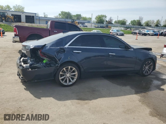 2018 Cadillac CTS Luxury AWD with VIN 1G6AX5SX0J0128430, listed as a Copart auction lot 53480485 with 121,920 mi miles and Salvage title. Bid and sale history available at DreamBid. Image 3.