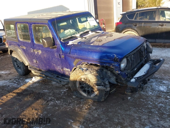 2018 Jeep Wrangler Unlimited Sport S с VIN 1C4HJXDG8JW179984, выставлен на аукционе IAAI как лот 41173628 с пробегом 103 136 миль миль и . История ставок и продаж доступна на DreamBid. Изображение 1.