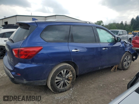 2019 Nissan Pathfinder SV z VIN 5N1DR2MM8KC636436, wystawiony jako Copart lot #59917995 z przebiegiem Nie podano mil oraz Szkoda całkowita • Salvage title. Historia ofert i sprzedaży dostępna na DreamBid. Obrazek 3.