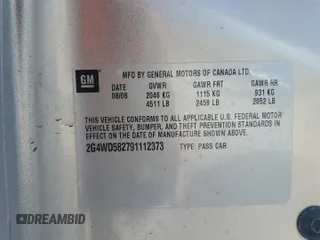 2009 Buick LaCrosse CXL with VIN 2G4WD582791112373, listed as a Copart auction lot 46636925 with Not Provided miles and Salvage Title. Bid and sale history available at carsss.com. Image 13.