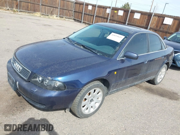 1998 Audi A4 с VIN WAUED68D8WA005001, выставлен на аукционе IAAI как лот 41833621 с пробегом 276 593 миль миль и . История ставок и продаж доступна на DreamBid. Изображение 2.