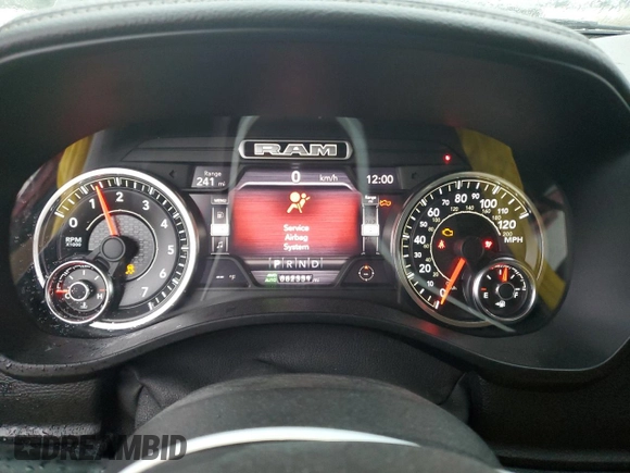 2020 Ram 1500 Laramie with VIN 1C6SRFDT1LN253803, listed as a Copart auction lot 72402214 with 62,351 mi miles and Salvage Title. Bid and sale history available at carsss.com. Image 9.