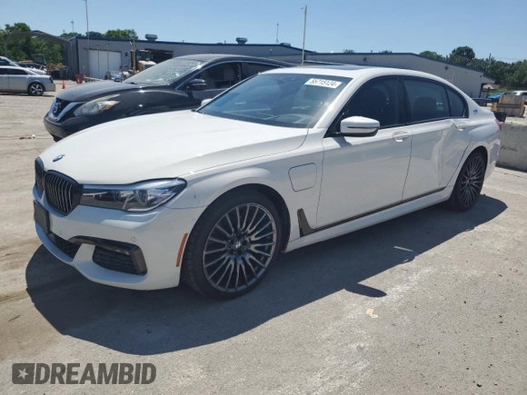 2017 BMW 7 Series 740e xDrive iPerformance with VIN WBA7J2C34HG497678, listed as a Copart auction lot 55715124 with 40,852 mi miles. Bid and sale history available at carsss.com. Image 1.