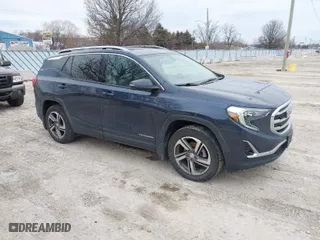 2018 GMC Terrain SLT with VIN 3GKALVEV3JL249110, listed as a IAAI auction lot 41712782 with 201,316 mi miles. Bid and sale history available at carsss.com. Image 1.