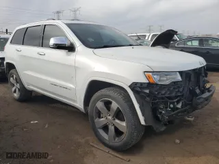 2014 Jeep Grand Cherokee Overland with VIN 1C4RJFCT0EC417458, listed as a Copart auction lot 48435715 with 82,855 mi miles and Salvage Title. Bid and sale history available at carsss.com. Image 4.