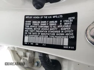 2018 Honda Civic Type R Touring z VIN SHHFK8G71JU201526, wystawiony jako Copart lot #43664585 z przebiegiem Nie podano mil oraz Szkoda całkowita • Salvage title. Historia ofert i sprzedaży dostępna na DreamBid. Obrazek 13.
