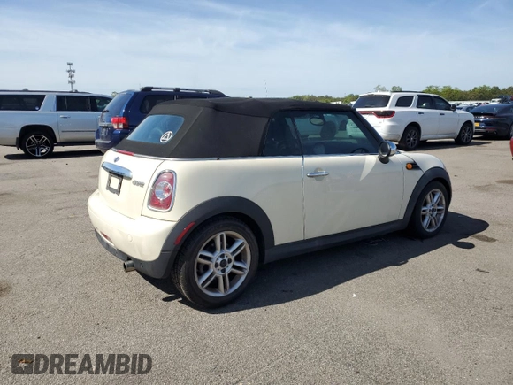 2011 MINI Convertible z VIN WMWZN3C55BT133563, wystawiony jako Copart lot #57984335 z przebiegiem 78 972 mil mil oraz Czysty tytuł • Clean title. Historia ofert i sprzedaży dostępna na DreamBid. Obrazek 3.