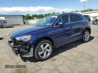 2021 Audi Q3 Premium with VIN WA1AUCF35M1065402, listed as a Copart auction lot 57430795 with 51,205 mi miles and Salvage title. Bid and sale history available at DreamBid. Image 1.