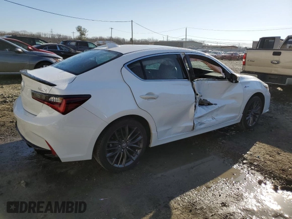 2022 Acura ILX w/Premium/A-Spec Package with VIN 19UDE2F86NA008991, listed as a Copart auction lot 48329275 with 13,442 mi miles and Salvage Title. Bid and sale history available at carsss.com. Image 3.