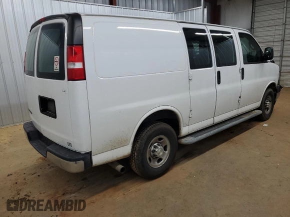 2020 Chevrolet Express Cargo with VIN 1GCWGAFG8L1203183, listed as a Copart auction lot 46116005 with 65,023 mi miles and Salvage title. Bid and sale history available at DreamBid. Image 3.