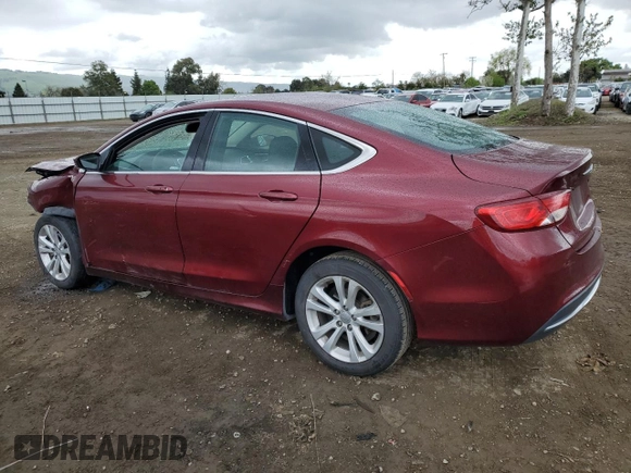 2015 Chrysler 200 Limited with VIN 1C3CCCAB2FN628387, listed as a Copart auction lot 51102245 with 124,300 mi miles and Salvage Title. Bid and sale history available at DreamBid. Image 2.