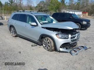 2021 Mercedes-Benz GLS with VIN 4JGFF5KE8MA485773, listed as a IAAI auction lot 41599483 with 20,827 mi miles. Bid and sale history available at carsss.com. Image 1.
