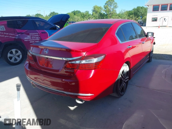 2016 Honda Accord Sport with VIN 1HGCR2F55GA137054, listed as a IAAI auction lot 41758711 with 106,922 mi miles and . Bid and sale history available at DreamBid. Image 4.
